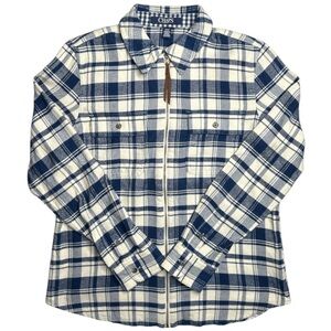 Chaps Long Sleeve Zip Up Flannel